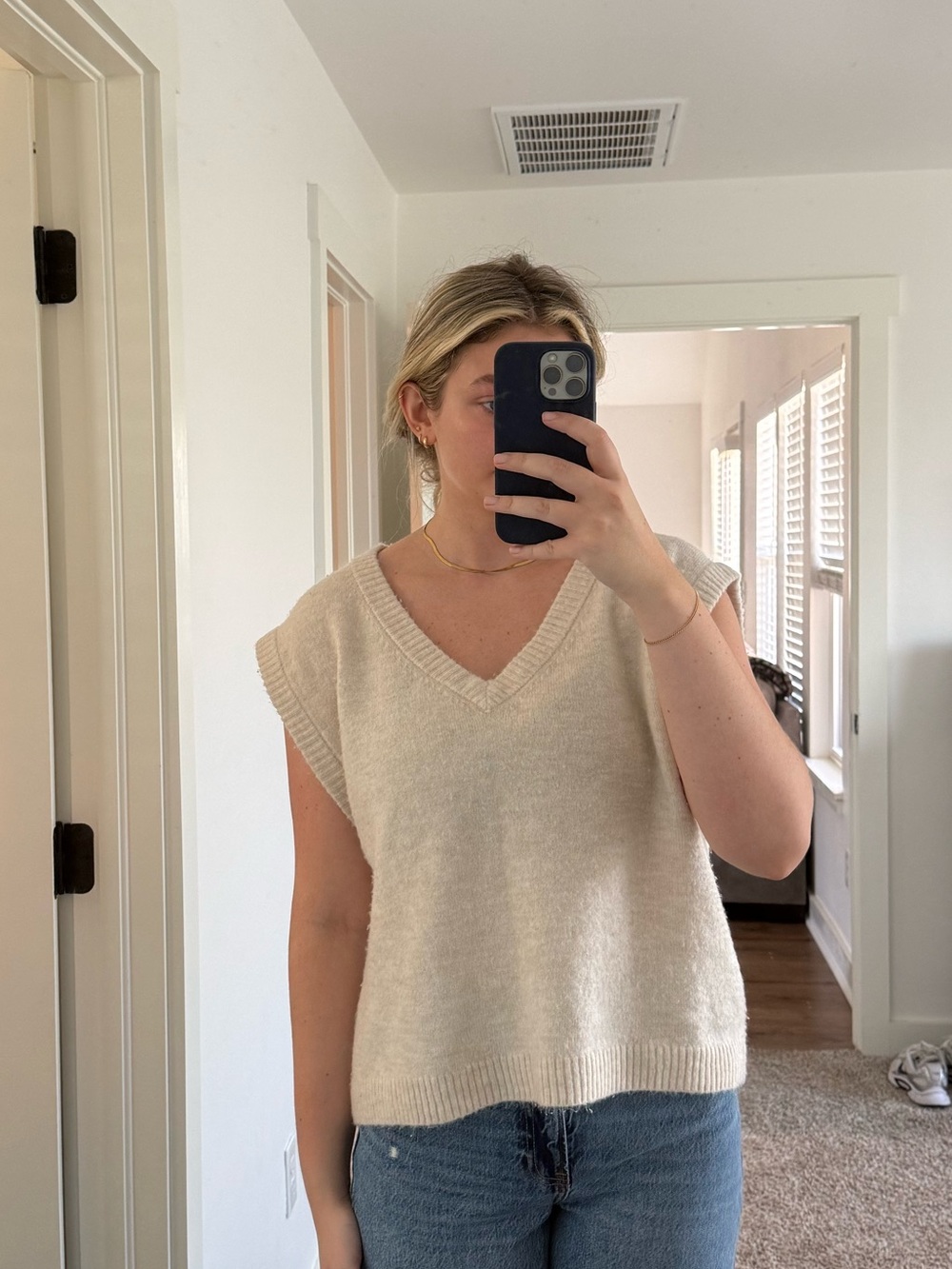 H&M Boxy V-Neck Sweater Vest